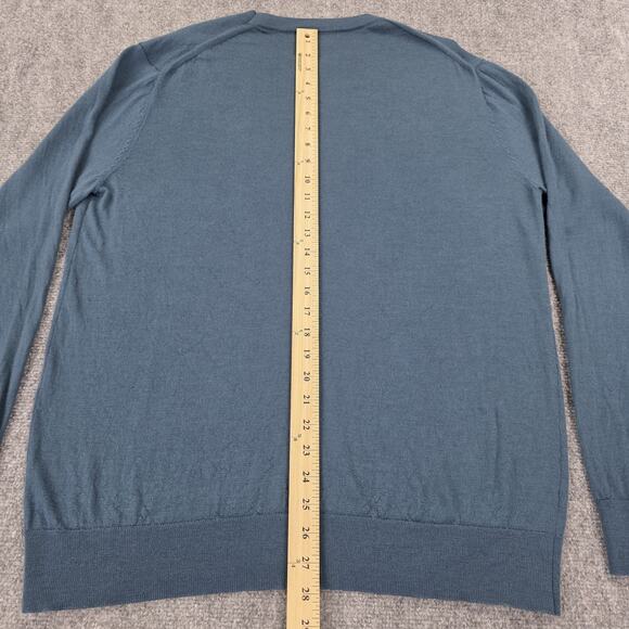Banana Republic Sweater Mens XL Blue Merino Wool Crewneck Pullover Lightweight - Picture 6 of 13